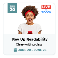 Rev Up Readability - Ann Wylie's clear-writing workshop on June 20-26